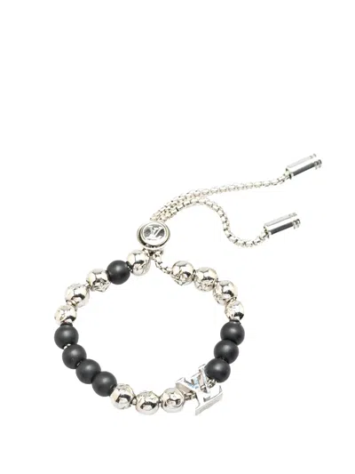 Pre-owned Louis Vuitton 2024 Silver Monogram Beads Bracelet Costume Bracelet