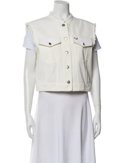 Pre-owned Louis Vuitton 2024 Sleeveless Crew Neck Vest Vest In White