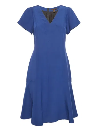 Pre-owned Louis Vuitton 2024 V-neck Flutter-sleeve Midi Dress