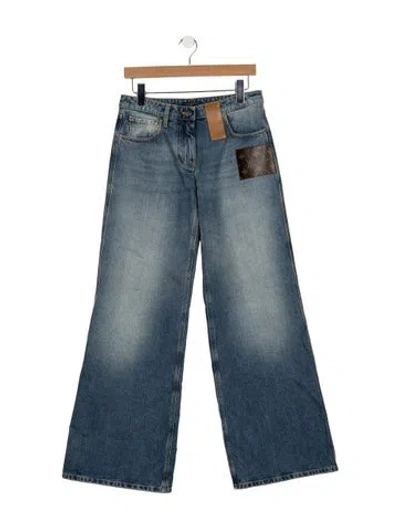 Pre-owned Louis Vuitton 2024 Wide Leg Jeans In Blue