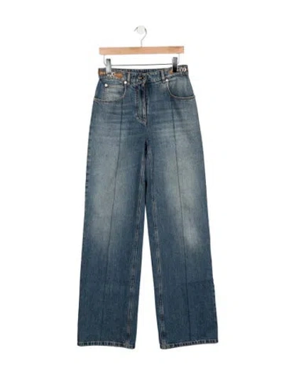 Pre-owned Louis Vuitton 2024 Wide Leg Jeans In Blue