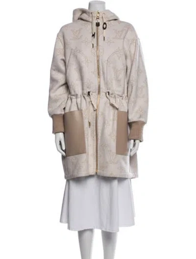 Pre-owned Louis Vuitton 2024 Wool Parka In Neutrals