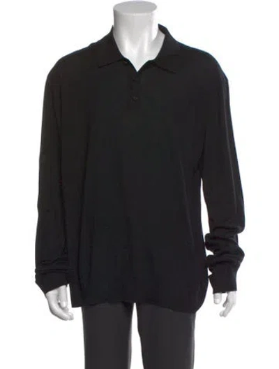Pre-owned Louis Vuitton 2024 Wool Polo Shirt In Black