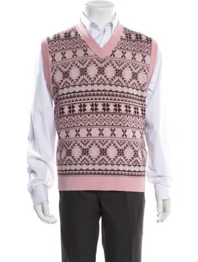 Pre-owned Louis Vuitton 2024 Wool Vest In Pink