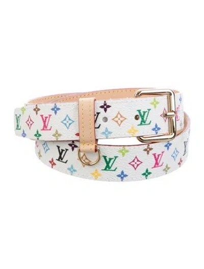 Pre-owned Louis Vuitton 2024 X Murakami D Ring In White