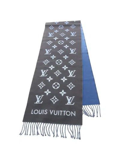 Pre-owned Louis Vuitton 2025 All About Monogram Scarf In Gray