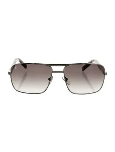 Pre-owned Louis Vuitton 2025 Aviator Sunglasses In Silver