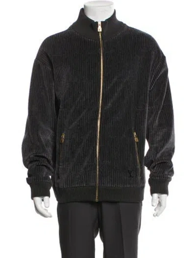 Pre-owned Louis Vuitton 2025 Bomber Jacket In Gray