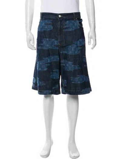 Pre-owned Louis Vuitton 2025 Flat Front Shorts In Blue