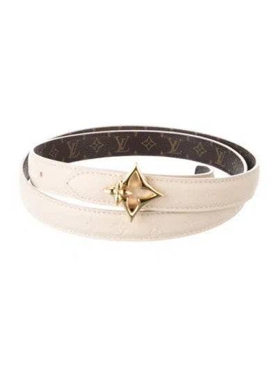 Pre-owned Louis Vuitton 2025 Flowergram Reversible Belt In Neutral