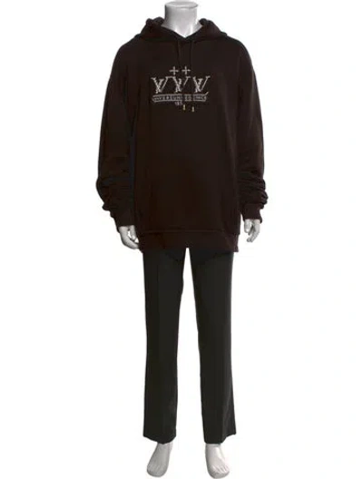 Pre-owned Louis Vuitton 2025 Graphic Print Hoodie In Brown