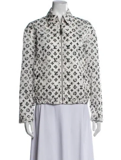 Pre-owned Louis Vuitton 2025 Graphic Print Jacket In White