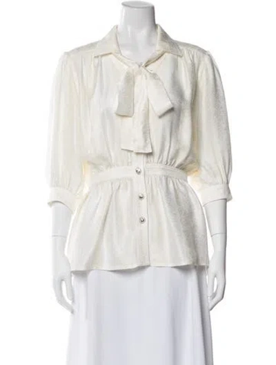 Pre-owned Louis Vuitton 2025 Jacquard Blouse In Neutral