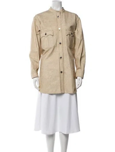 Pre-owned Louis Vuitton 2025 Leather Jacket W/ Tags In Neutral