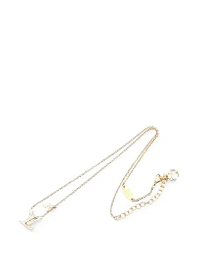 Pre-owned Louis Vuitton 2025 Logo-detail Necklace In Gold
