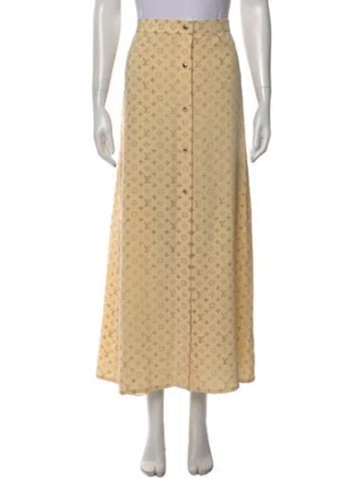 Pre-owned Louis Vuitton 2025 Long Skirt In Neutral