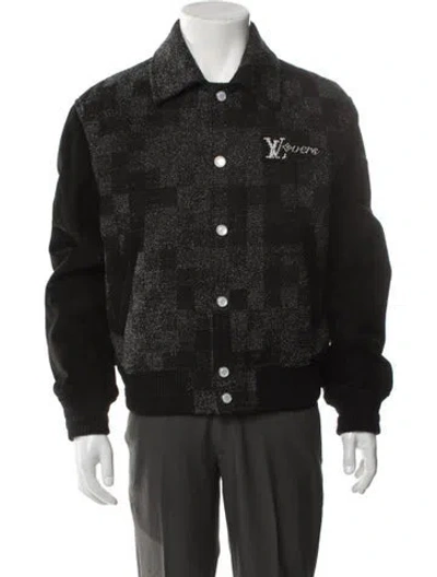 Pre-owned Louis Vuitton 2025 Lv Monogram Bomber Jacket In Black
