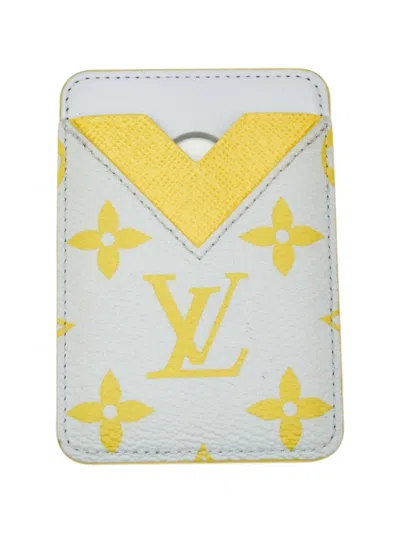 Pre-owned Louis Vuitton 2025 Magnetic Monogram Glow Card Holder In White