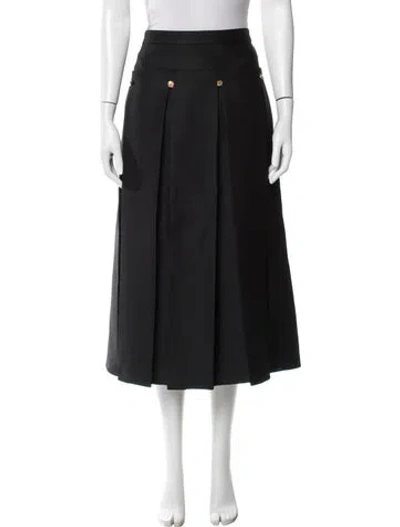 Pre-owned Louis Vuitton 2025 Midi Length Skirt In Black