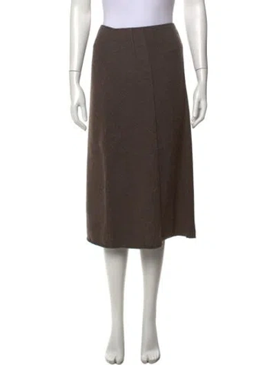 Pre-owned Louis Vuitton 2025 Midi Length Skirt In Brown
