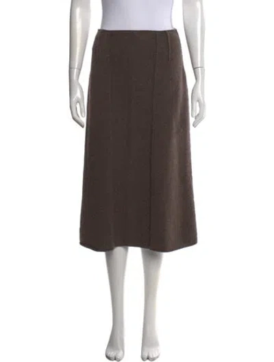 Pre-owned Louis Vuitton 2025 Midi Length Skirt In Brown