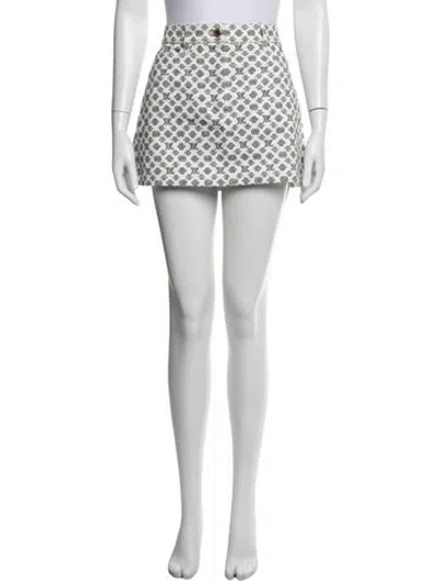 Pre-owned Louis Vuitton 2025 Mini Skirt In White