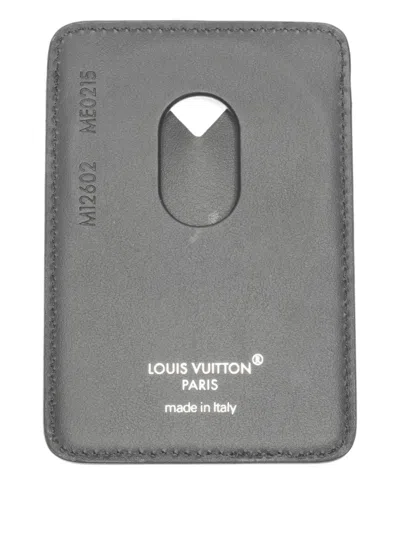 Pre-owned Louis Vuitton 2025 Monogram Card Holder In Gray