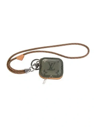Pre-owned Louis Vuitton 2025 Monogram Surplus Tune Key Holder & Bag Charm In Green