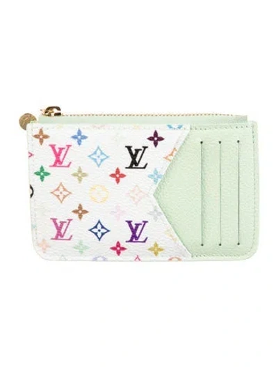 Pre-owned Louis Vuitton 2025 Multicolore Monogram Pattern Wallet In Green