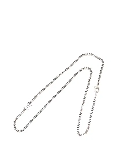 Pre-owned Louis Vuitton 2025 Palladium Plated Lv Yours Chain Necklace Costume Necklace In Silver
