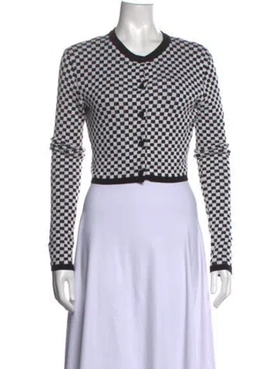 Pre-owned Louis Vuitton 2025 Plaid Print Sweater In White