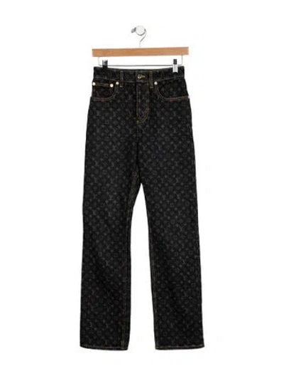 Pre-owned Louis Vuitton 2025 Straight Leg Jeans In Black