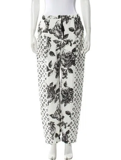 Pre-owned Louis Vuitton 2025 Straight Leg Pants In White