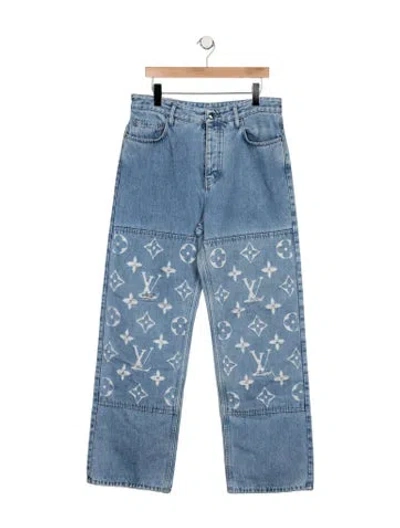 Pre-owned Louis Vuitton 2025 Straight-leg Jeans In Blue