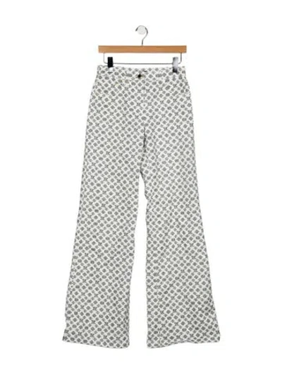 Pre-owned Louis Vuitton 2025 Wide Leg Jeans In White