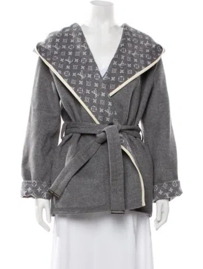 Pre-owned Louis Vuitton 2025 Wool Coat In Grey