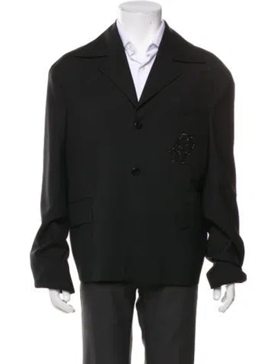 Pre-owned Louis Vuitton 2025 Wool Peacoat W/ Tags In Black
