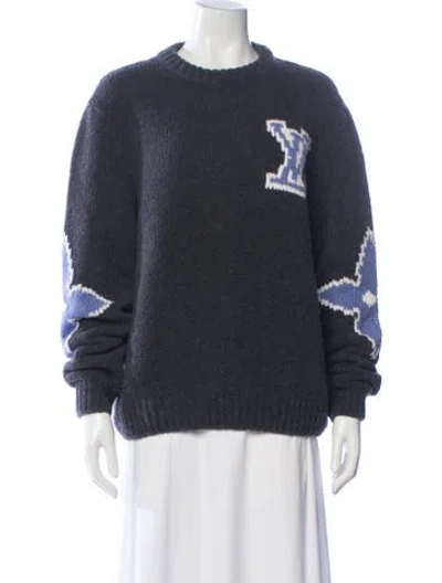 Pre-owned Louis Vuitton 2025 Wool Sweater In Gray