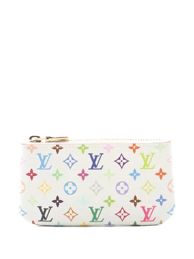 Pre-owned Louis Vuitton 2025 X Murakami Monogram Coin Purse In White