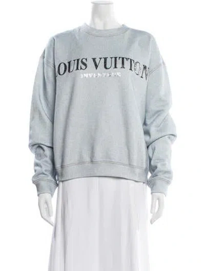 Pre-owned Louis Vuitton 2026 Graphic Print Sweatshirt In Blue