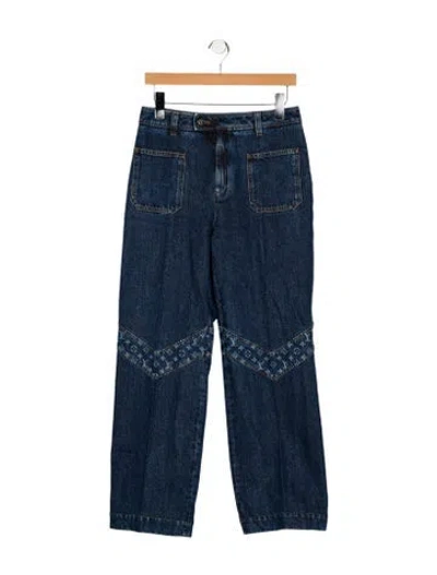 Pre-owned Louis Vuitton 2026 Wide Leg Jeans In Blue