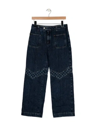 Pre-owned Louis Vuitton 2026 Wide Leg Jeans In Blue