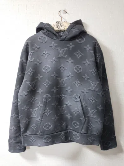 Pre-owned Louis Vuitton '2054' 3d Monogram Hoodie In Black
