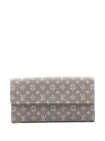 Pre-owned Louis Vuitton 2088 Monogram Bifold Long Wallet In Gray