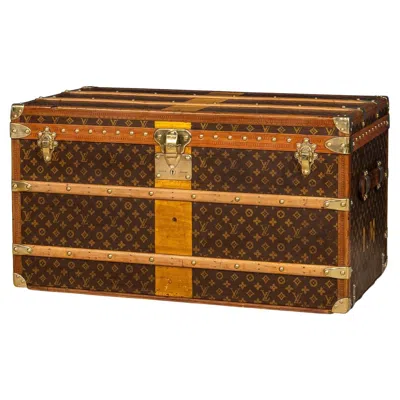 Pre-owned Louis Vuitton 20th Century  Courier Trunk In Monogram Canvas, France C.1930 In Brown