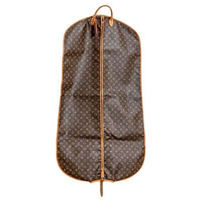 Pre-owned Louis Vuitton 20th Century  Garment Bag Classic Monogram Canvas 80s In Brown