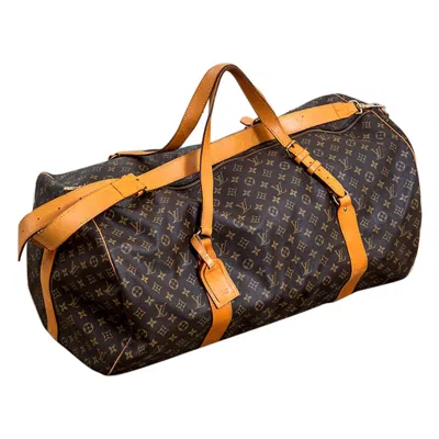 Pre-owned Louis Vuitton 20th Century  Keepall Bag Classic Monogram Canvas '80s In Black