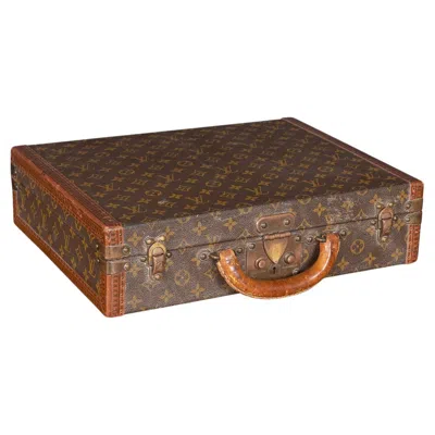 Pre-owned Louis Vuitton 20th Century  "president" Briefcase In Monogram Canvas, France In Brown