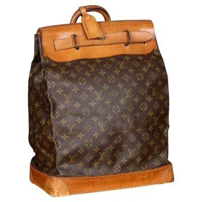 Pre-owned Louis Vuitton 20th Century  Steamer 35 Bag In Monogram Canvas, Made In France In Black