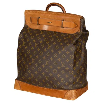 Pre-owned Louis Vuitton 20th Century  Steamer 35 Bag In Monogram Canvas, Made In France In Brown